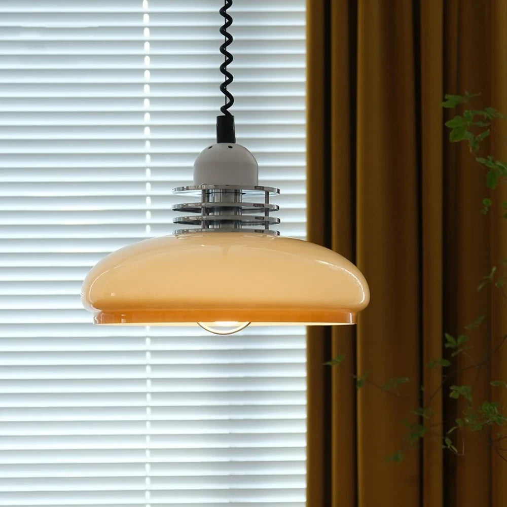 Hanglamp Oranje Glas — ronde kap, Ø 35 cm, fitting G9 — afbeelding 1