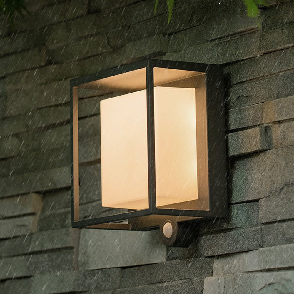 Buitenwandlamp Rechthoek — acryl, zonne-energie, IP65 — afbeelding 1