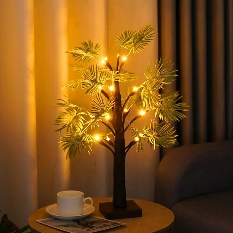 Tafellamp Palmblad — 55 cm, warm licht op batterijen — afbeelding 1