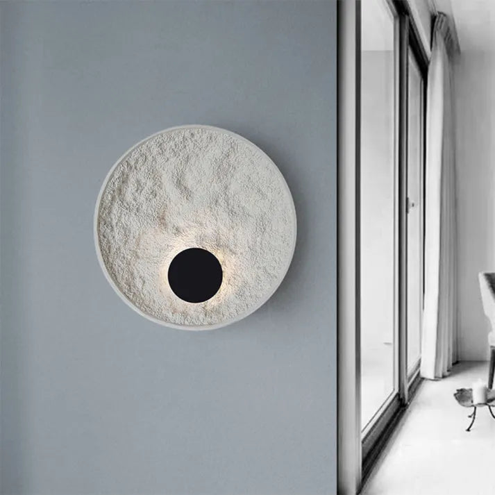 Wandlamp Maanbol — hars en ijzer, 30 of 50 cm — afbeelding 3