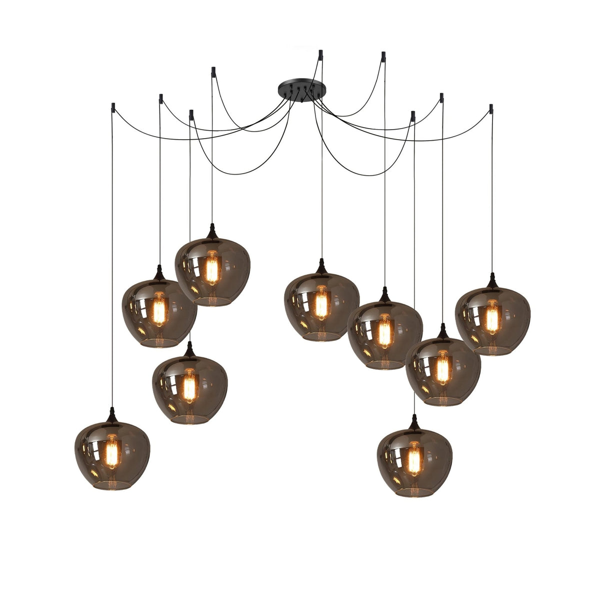 Hanglamp Fles — rookglas, fitting E27, zeven maten — afbeelding 26
