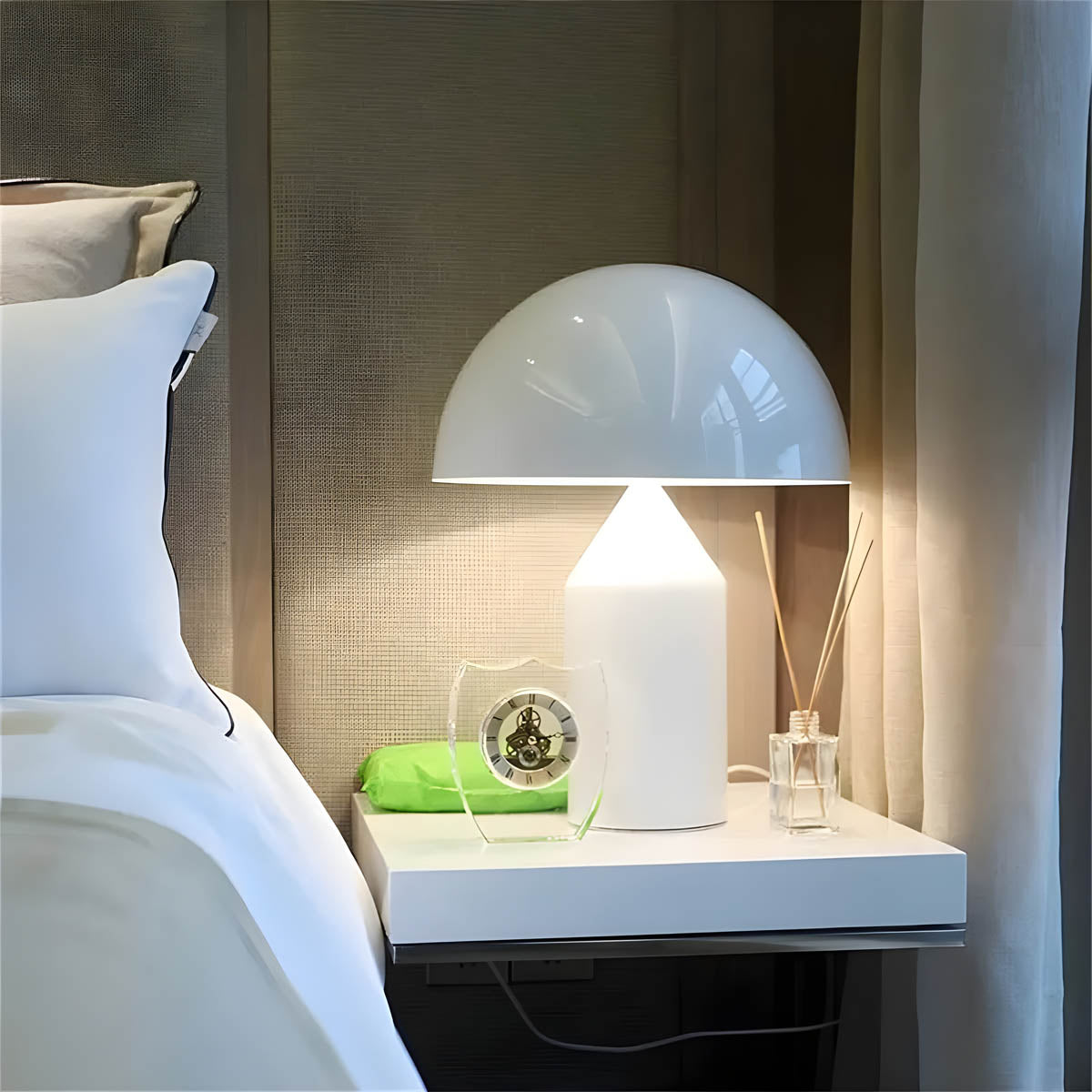 Tafellamp Klassiek — metaal en glas, fitting E27 — afbeelding 4
