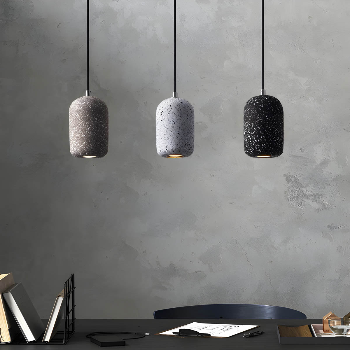 Hanglamp Ferro — cement en glas, Ø 16 cm, led — afbeelding 6