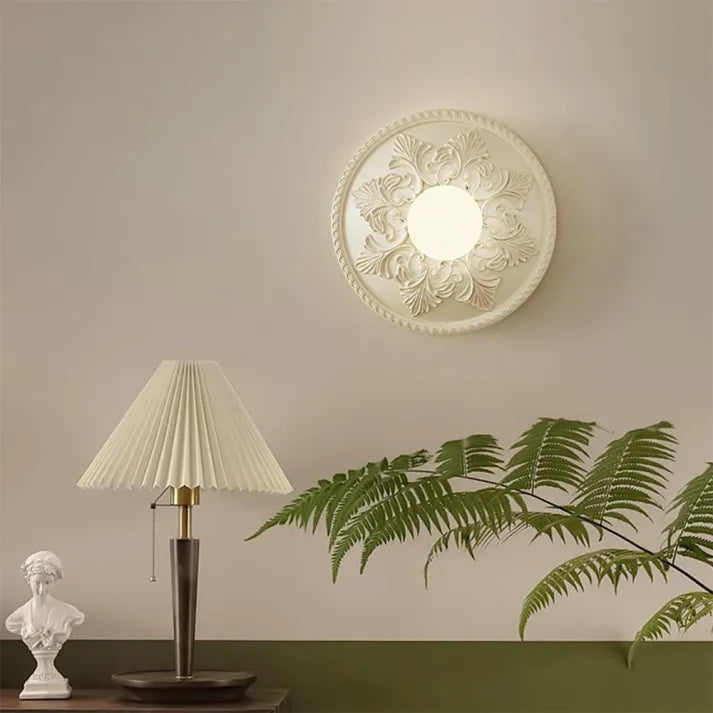 Wandlamp Koffiebruin — hars en glas, fitting G9 — afbeelding 1