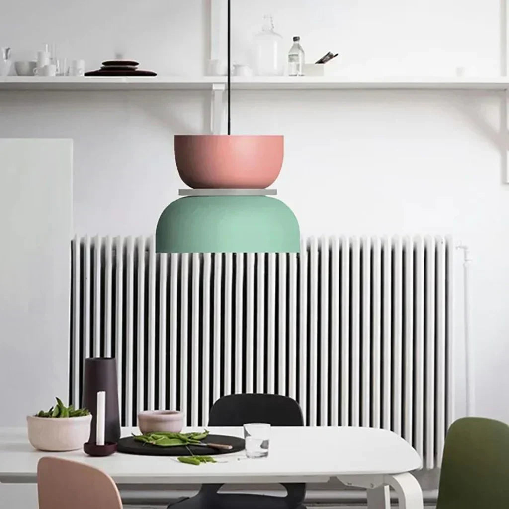 Hanglamp Dulcy — kleurvlakken in acryl, drie maten — afbeelding 7