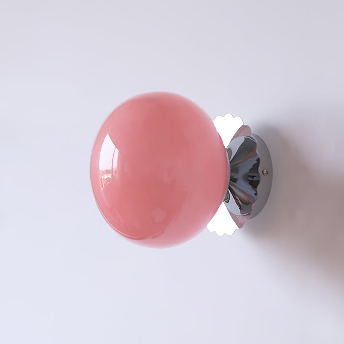 Wandlamp Roze Glas — metaal, fitting E27, Ø 20 cm — afbeelding 7