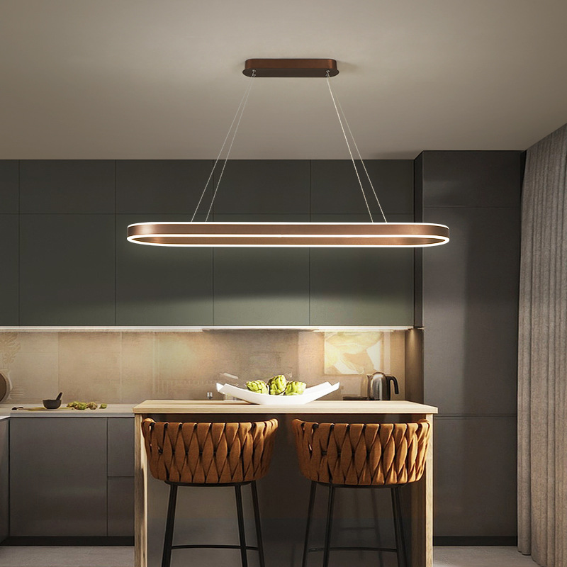 Kroonluchter Roségoud — lineair, drie lengtes, led — afbeelding 1