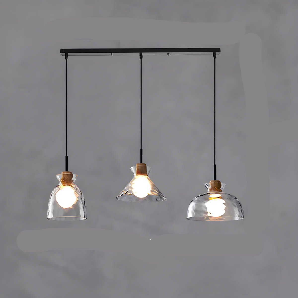 Kroonluchter Glas — één of drie lichtpunten, E27 — afbeelding 9