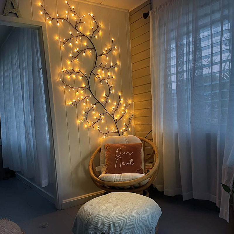 Wandlamp Vormlux Wilg — handgemaakte rank met licht — afbeelding 1