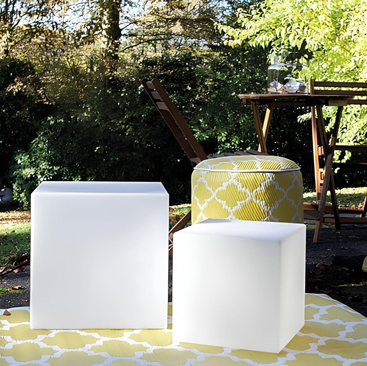 Buitenlamp Kubus — polyetheen, accu, afstandsbediening — afbeelding 6