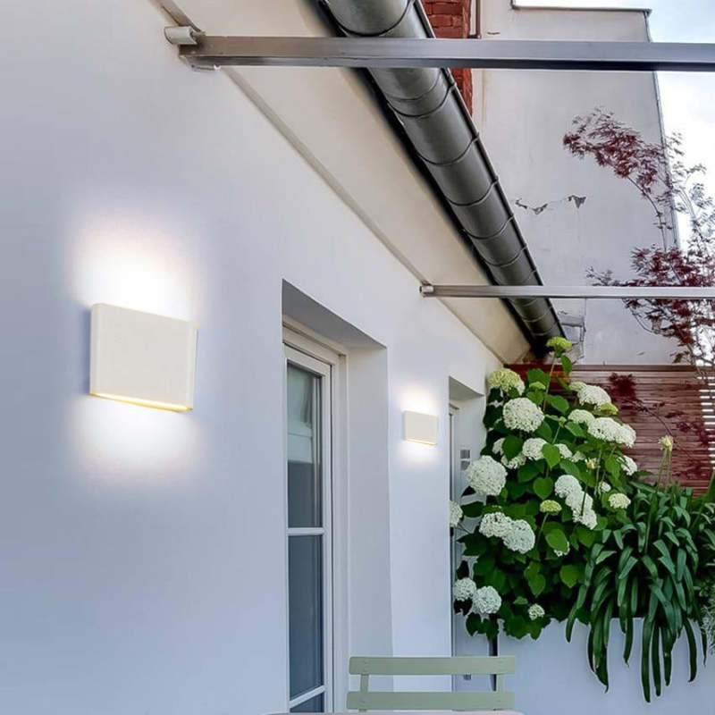 Buitenwandlamp Rechthoek — aluminium, 6 of 12 W — afbeelding 4