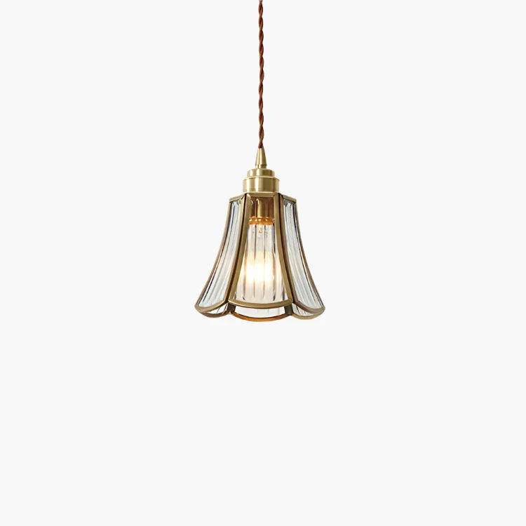 Hanglamp Messing en Glas — snoer 120 cm, drie maten — afbeelding 4