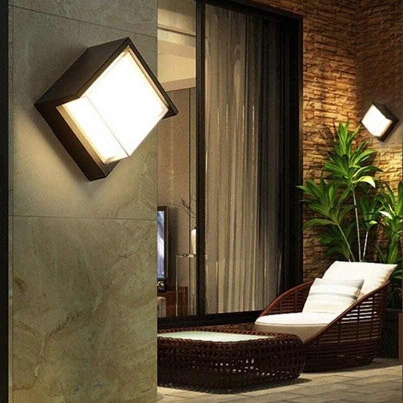 Buitenwandlamp Boxer — vierkant aluminium, IP65 — afbeelding 1
