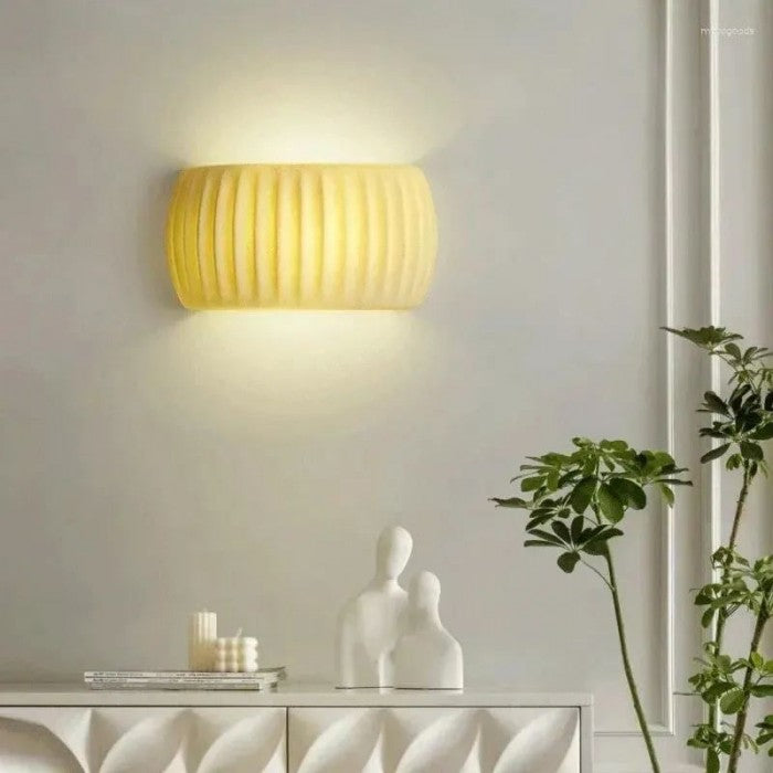 Wandlamp Ribbel — hars in art-decostijl, fitting G9 — afbeelding 4