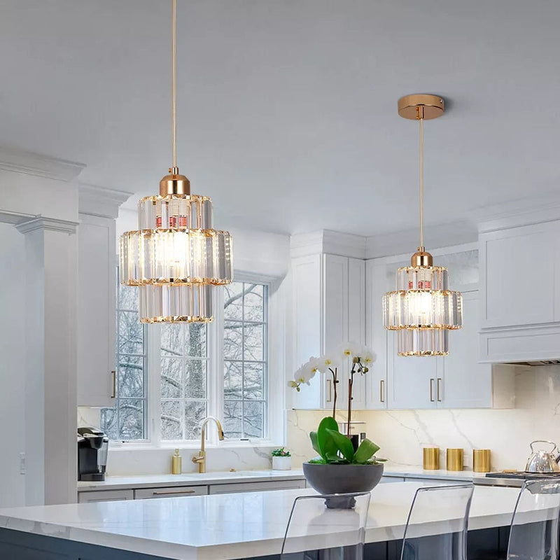 Hanglamp Kristalglas — fitting E27, 15 bij 24 cm — afbeelding 3