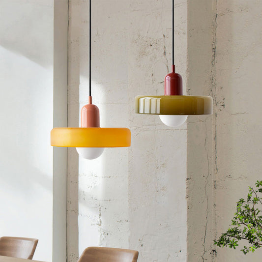 Hanglamp Bauhaus — gekleurd glas, fitting G9 — afbeelding 1