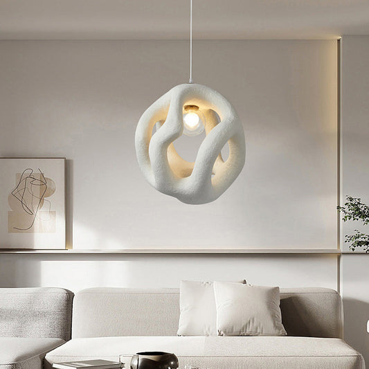 Hanglamp Wabi Sabi — ruwe kap, E27, twee kleuren — afbeelding 1