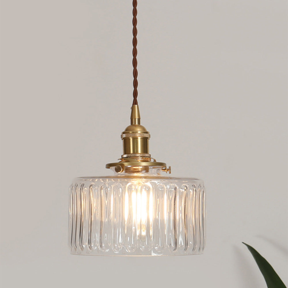 Hanglamp Cilinder — glazen kap, instelbare hoogte — afbeelding 4