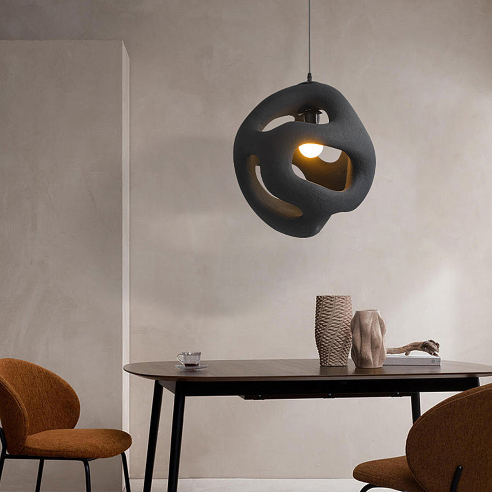 Hanglamp Wabi Sabi — ruwe kap, E27, twee kleuren — afbeelding 2