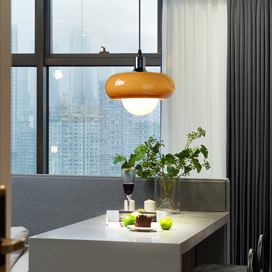 Hanglamp Koffieglas — getint glas en ijzer, 28 cm — afbeelding 1