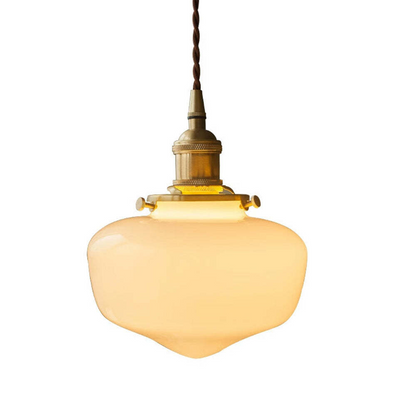 Hanglamp Lantaarn — messing en glas, 15 of 17 cm — afbeelding 1