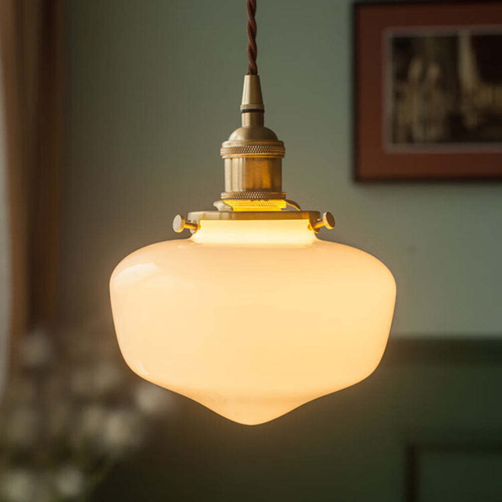 Hanglamp Lantaarn — messing en glas, 15 of 17 cm — afbeelding 3