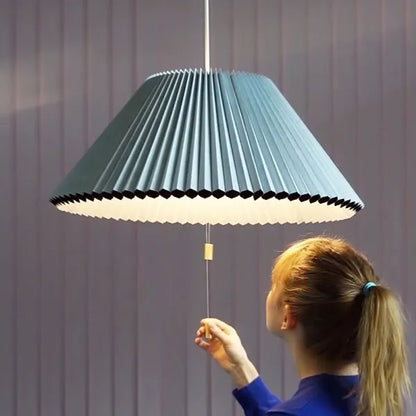 Hanglamp Plooi — stoffen kap, in hoogte te rekken — afbeelding 2