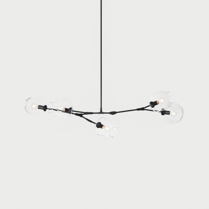 Kroonluchter Sputnik — bolglas, drie grote maten — afbeelding 2