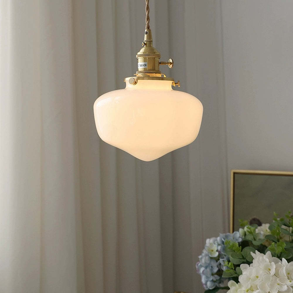 Hanglamp Lantaarn — messing en glas, 15 of 17 cm — afbeelding 2