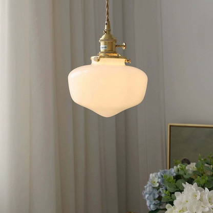 Hanglamp Lantaarn — messing en glas, 15 of 17 cm — afbeelding 2