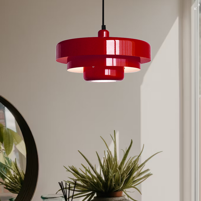 Hanglamp IJzer — gekleurde kap van 35 cm, E27 — afbeelding 4