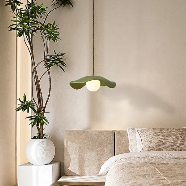 Hanglamp Lotusblad — metaal en hars, fitting G9 — afbeelding 2