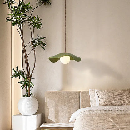 Hanglamp Lotusblad — metaal en hars, fitting G9 — afbeelding 2