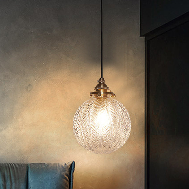 Hanglamp Bol Koloniaal — glas, fitting E27, 64,7 cm — afbeelding 3