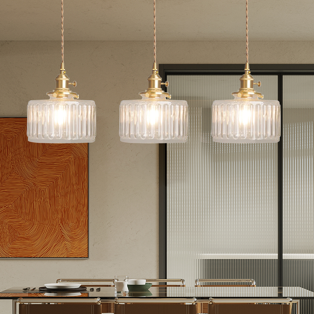 Hanglamp Cilinder — glazen kap, instelbare hoogte — afbeelding 6