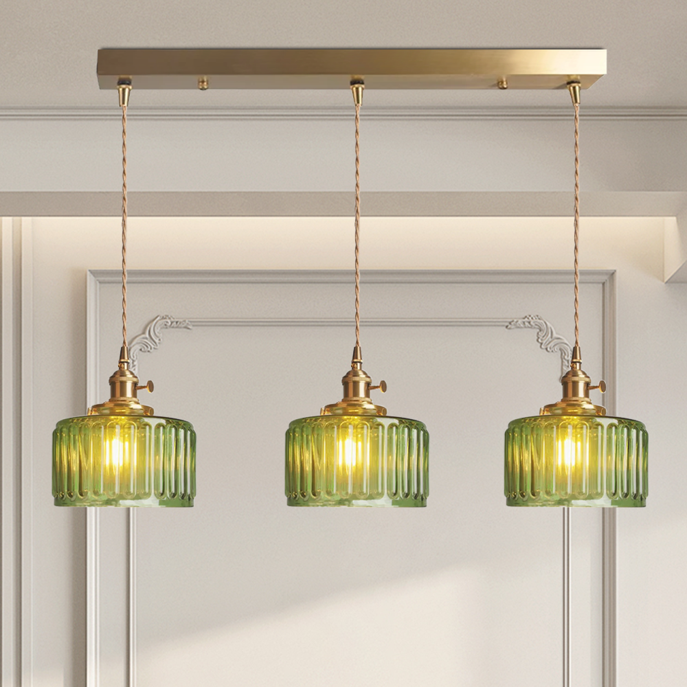 Hanglamp Cilinder — glazen kap, instelbare hoogte — afbeelding 3