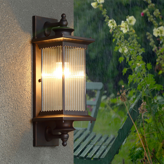 Buitenwandlamp Lantaarn — aluminium en glas, 58 cm — afbeelding 1