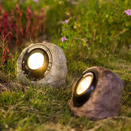 Buitenlamp Rocky — steenvorm, op zonne-energie, IP65 — afbeelding 1