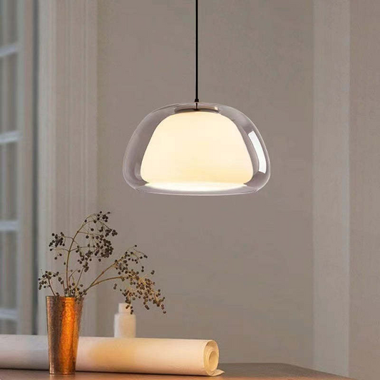 Hanglamp Melkglas Rond — 25 of 39 cm, met diffuser — afbeelding 1