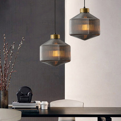 Hanglamp Trommel — glas, fitting E27, Ø 25 cm — afbeelding 1