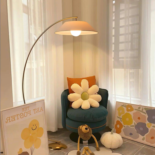 Vloerlamp Cirkus — stalen voet, stoffen kap, 152 cm — afbeelding 1