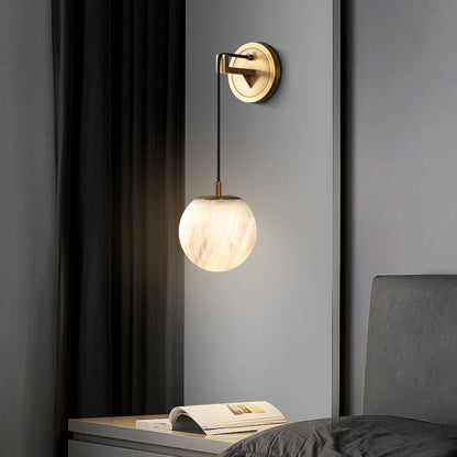 Wandlamp Marmer — koper, fitting E27, 12 of 15 cm — afbeelding 4