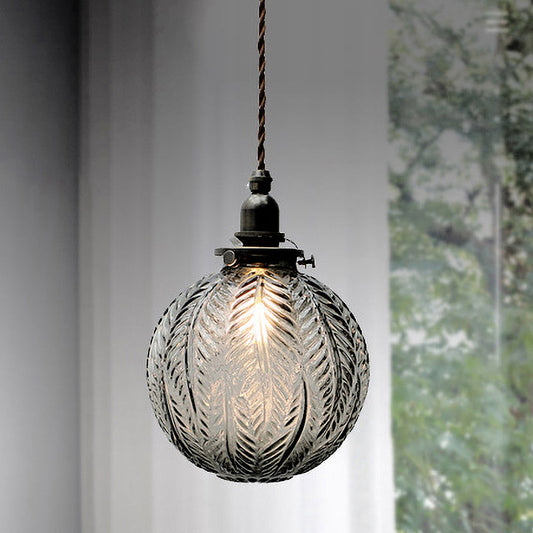 Hanglamp Bol Koloniaal — glas, fitting E27, 64,7 cm — afbeelding 1