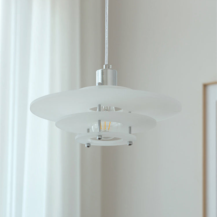 Hanglamp Schotel — acryl en metaal, E27, 30 cm — afbeelding 1