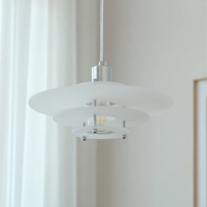 Hanglamp Schotel — acryl en metaal, E27, 30 cm — afbeelding 1