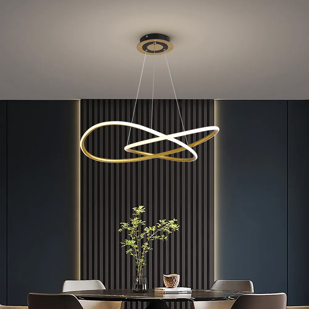 Hanglamp Cirkel Goud — geïntegreerde led, 57 cm — afbeelding 1