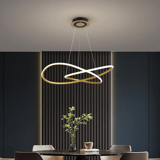 Hanglamp Cirkel Goud — geïntegreerde led, 57 cm — afbeelding 1