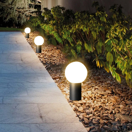 Buitenlamp Padverlichting — zwart metaal, 26 of 80 cm — afbeelding 1