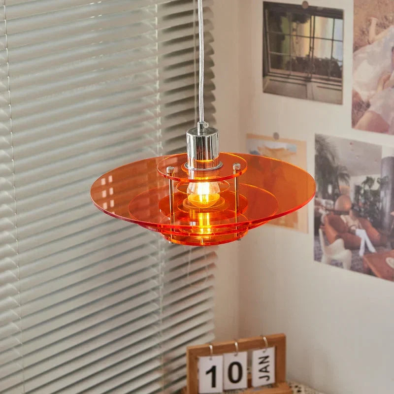 Hanglamp Schotel — acryl en metaal, E27, 30 cm — afbeelding 3
