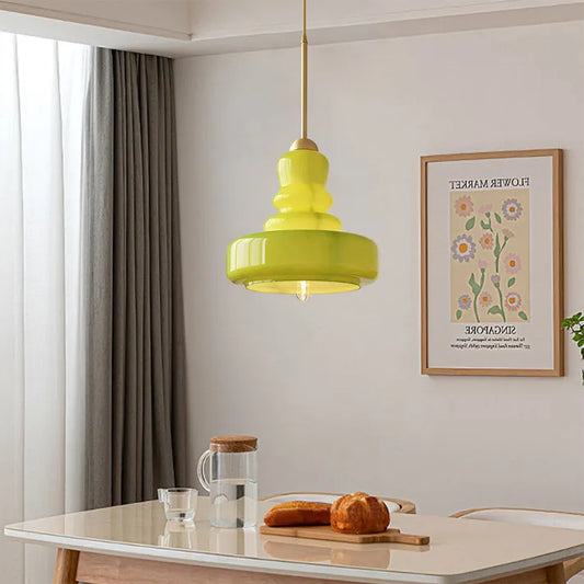 Hanglamp Kalebas — glas met messing of ijzer, E27 — afbeelding 1